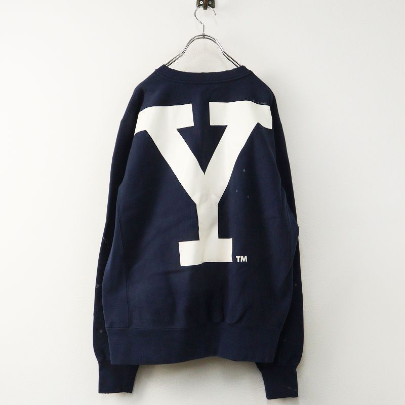 ジャクソンマティス JACKSON MATISSE YALE Y SWEAT ペンキUSED加工 クルーネックスウェット オーバーサイズ M ネイビー┃【2400014872675】 ジャクソンマティス JACKSON MATISSE YALE Y SWEAT ペンキUSED加工