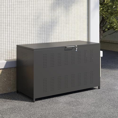 新品 BTM 物置 屋外ゴミ箱 大型 倉庫収納庫 収集ボックス ごみ集積所 大容量 カラスよけ 野良猫対策 ゴミ荒らし防止 庭用可能 換気口付き 容量 容量350L