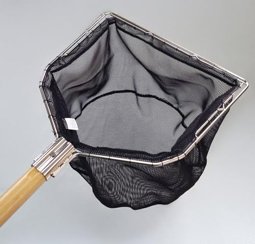 新品 昌栄 (SIYOUEI) 玉網 #306-1 ステン 二重枠木柄 100cm レース付