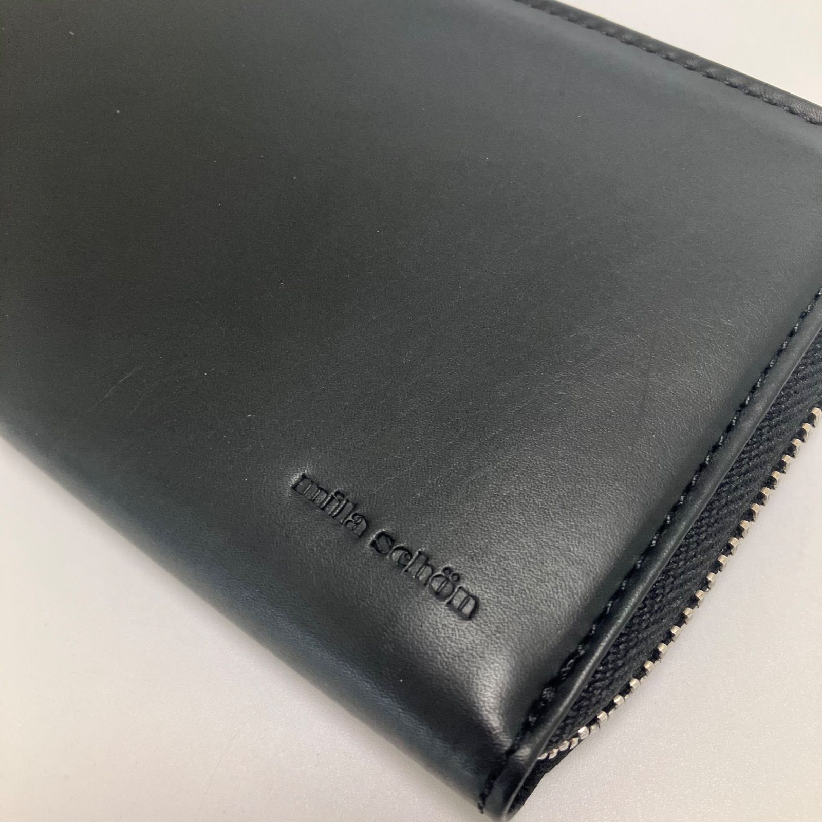 G816 未使用 Mila schon ミラショーン 財布 長財布 ブラック 黒 メンズ 