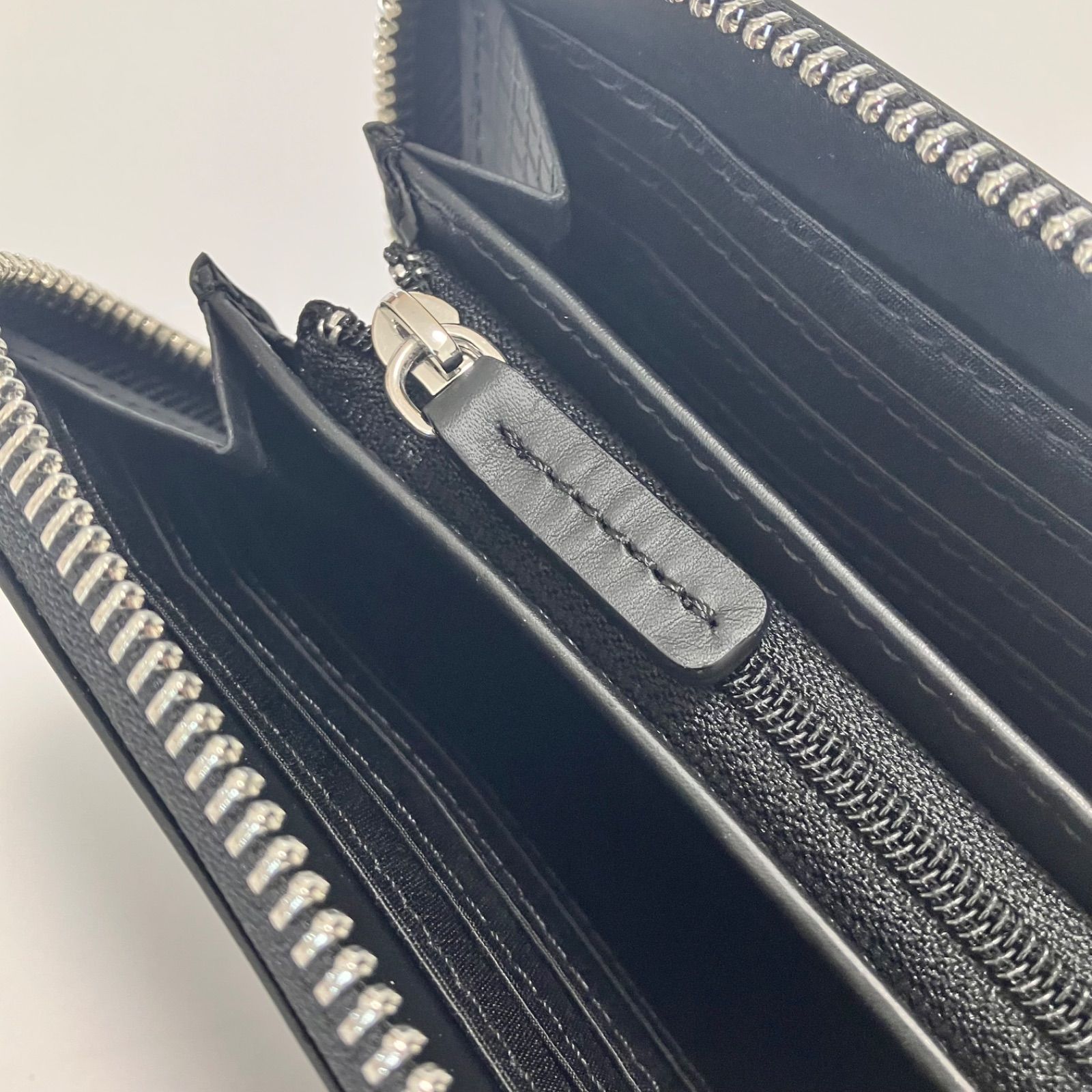 G816 未使用 Mila schon ミラショーン 財布 長財布 ブラック 黒 メンズ 