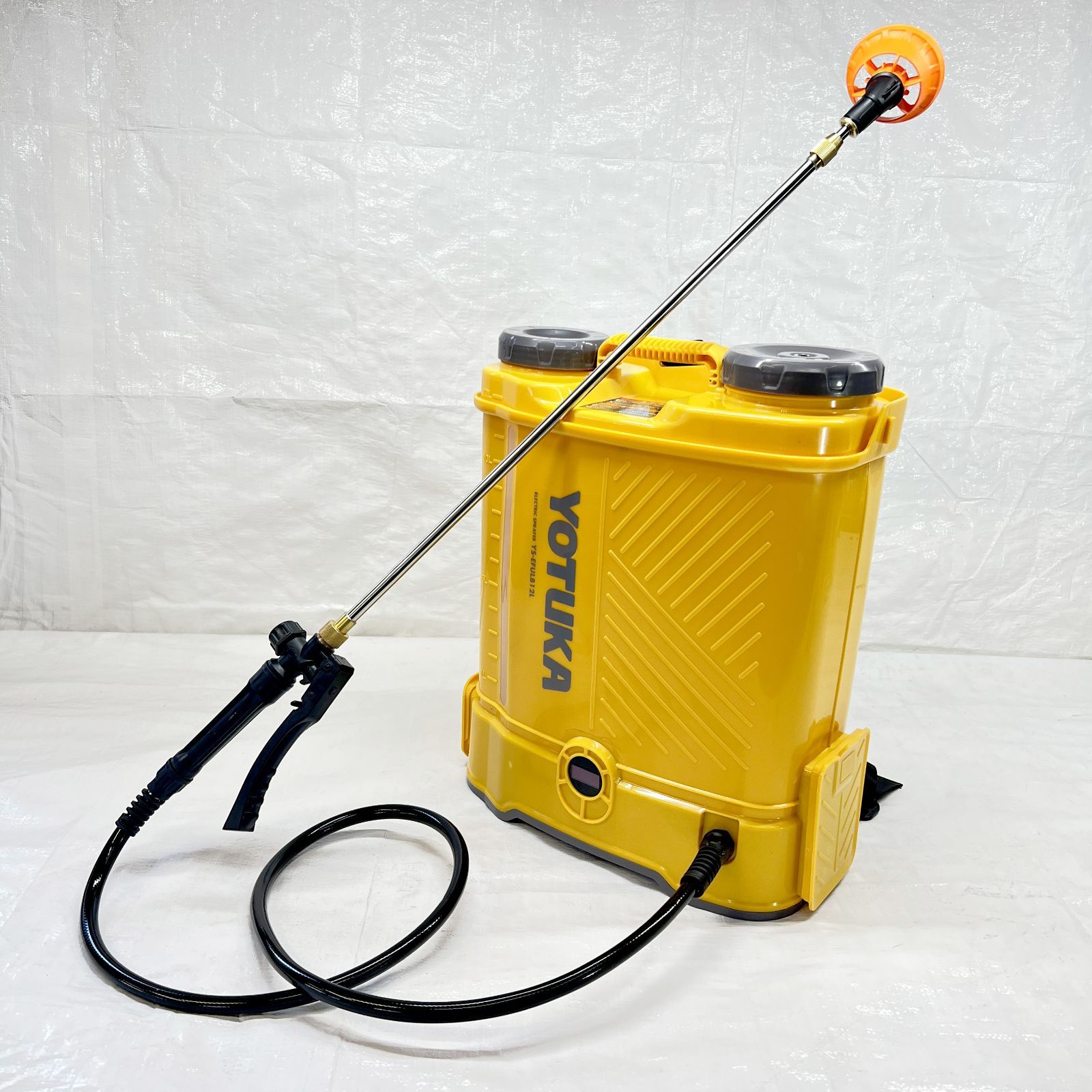 【展示品】 電動噴霧器 背負い式 12L バッテリー式 ノズル6種付 かき混ぜ機能付き イエロー YS-EFULB12L 【1565】