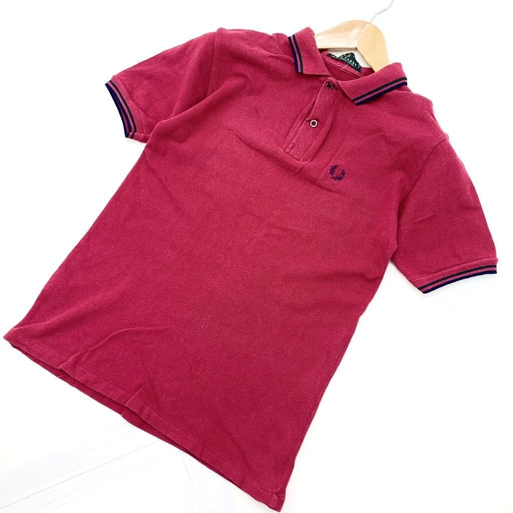 イングランド製 ☆ フレッドペリー ☆ FRED PERRY 人気 定番 エンジ