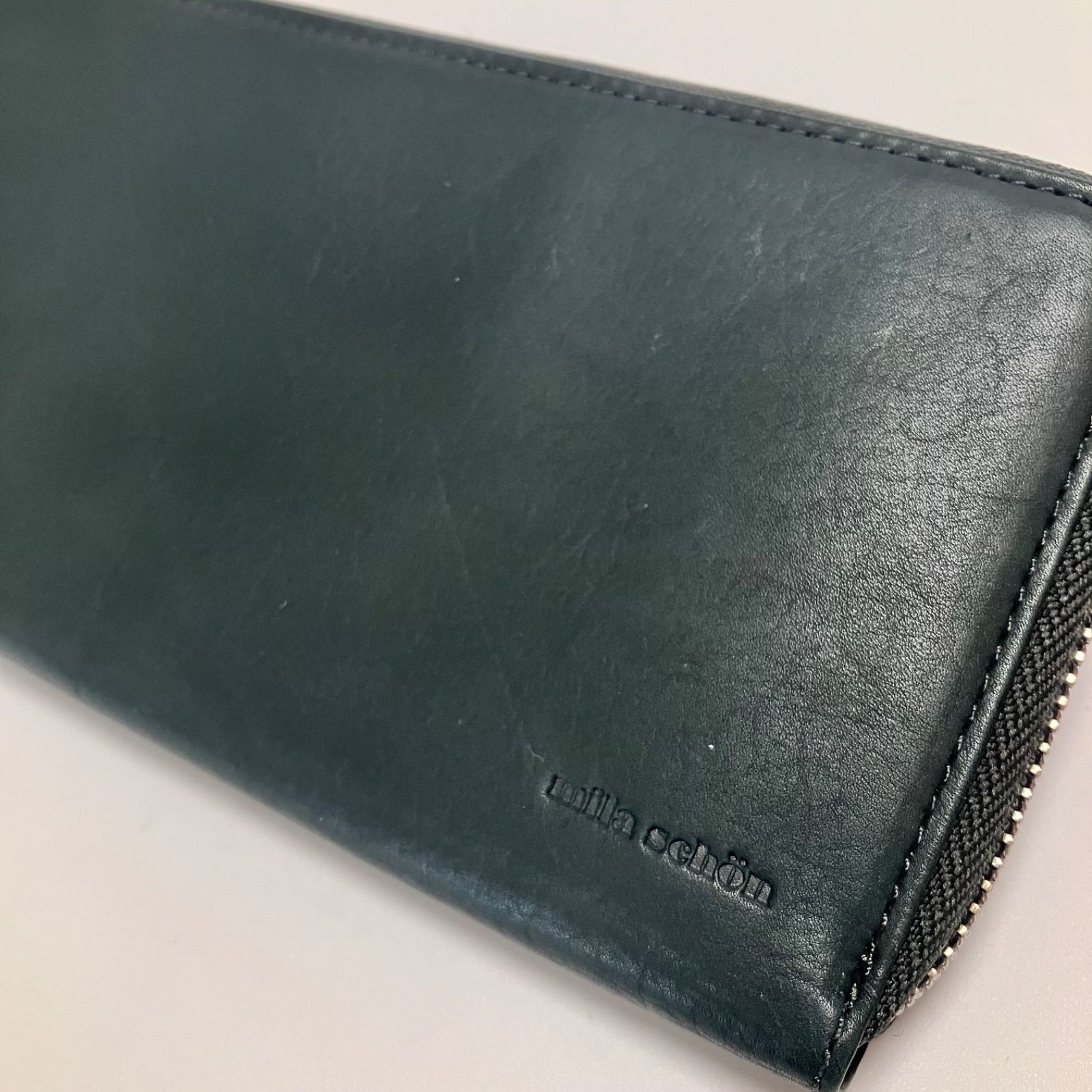 G821 未使用 Mila schon ミラショーン 財布 長財布 グリーン 緑 メンズ 