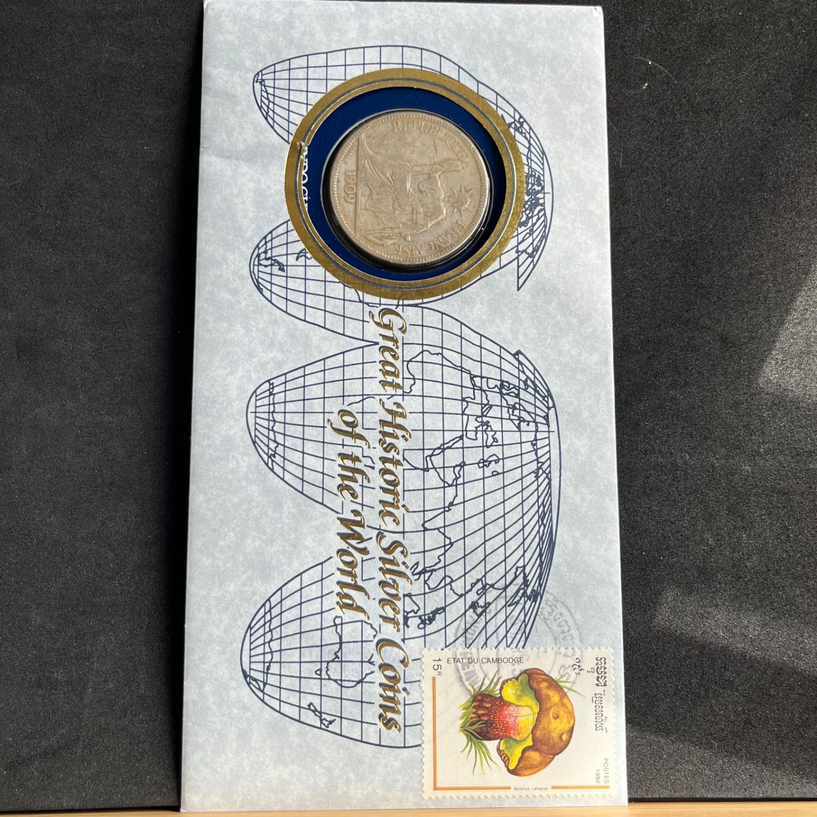本物保証】1909年 仏領インドシナ 1ピアストル 銀貨 27g 貿易銀