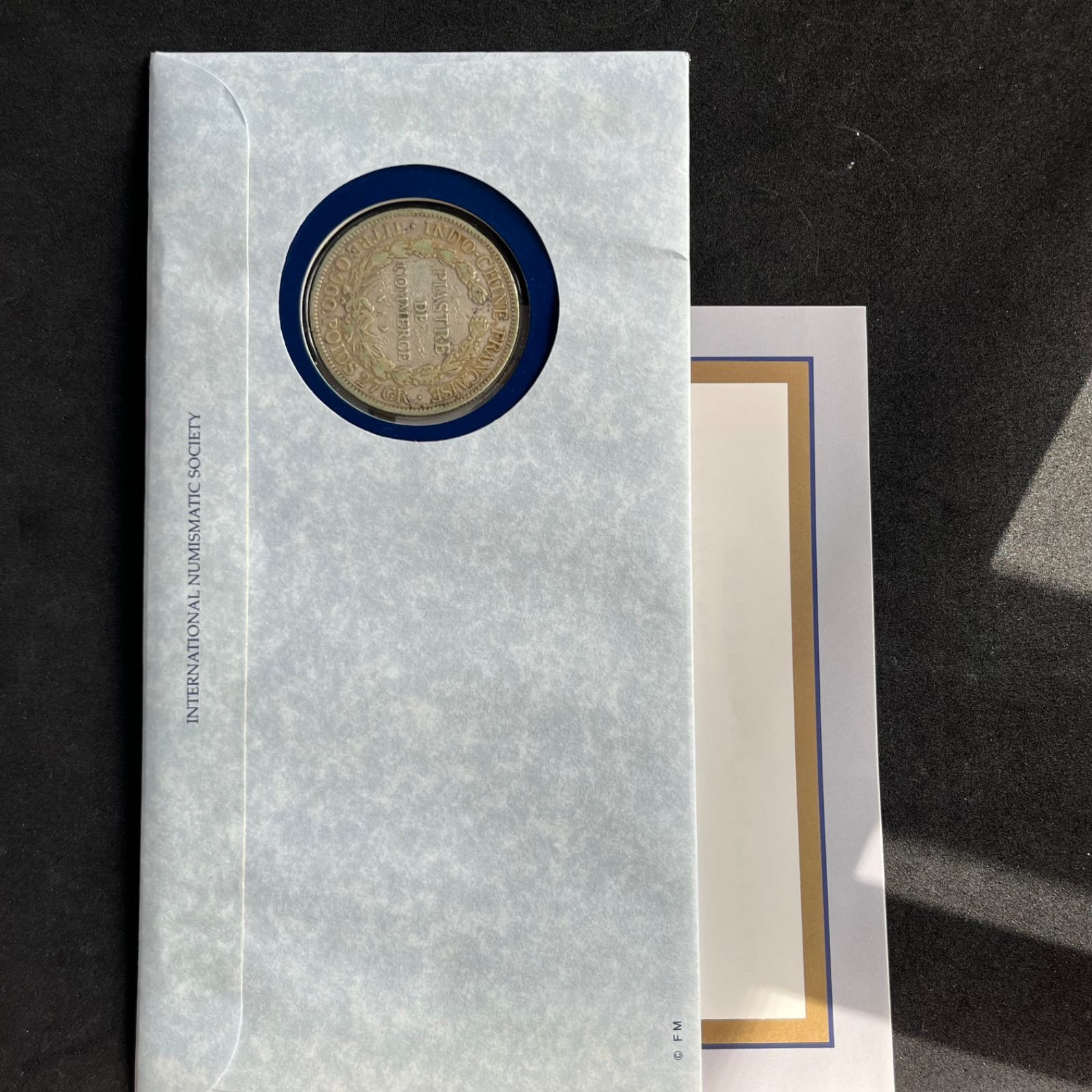 本物保証】1909年 仏領インドシナ 1ピアストル 銀貨 27g 貿易銀