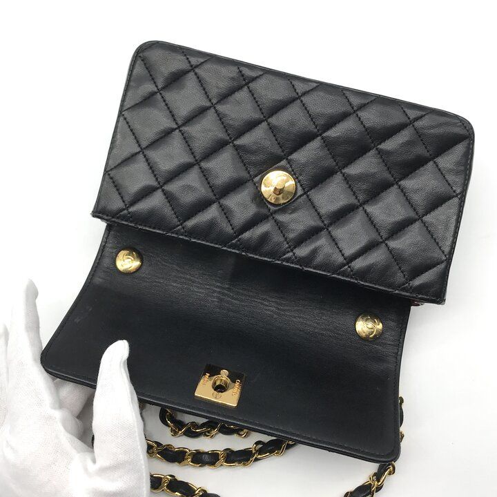 良品 CHANEL シャネル ミニ マトラッセ ココマーク チェーン