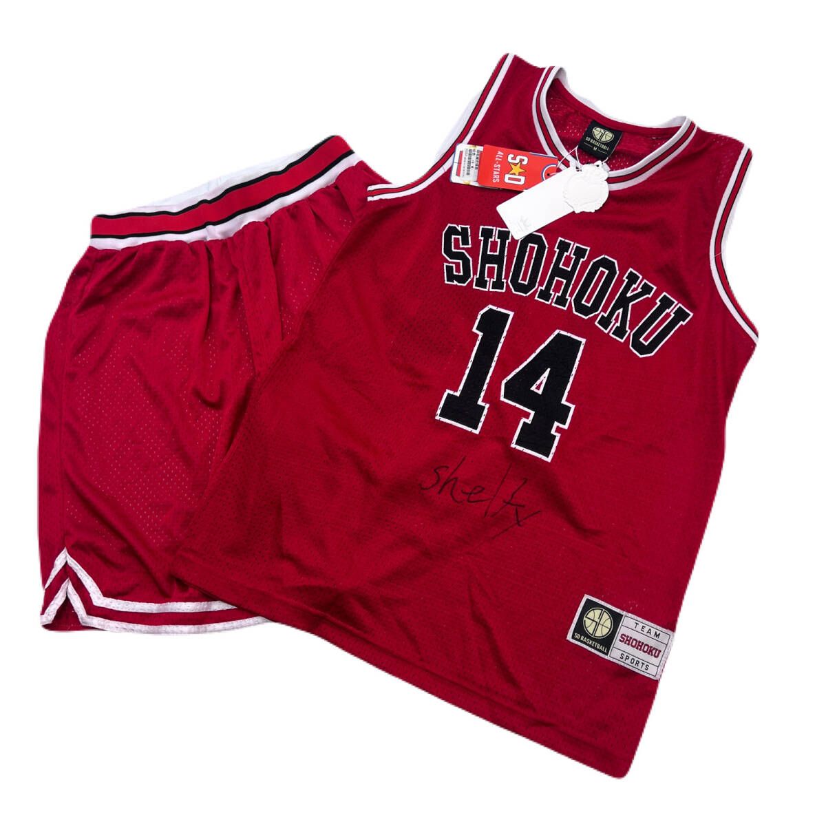 新品未使用タグ付き スラムダンク SLAMDUNK ユニフォーム 流川楓 赤