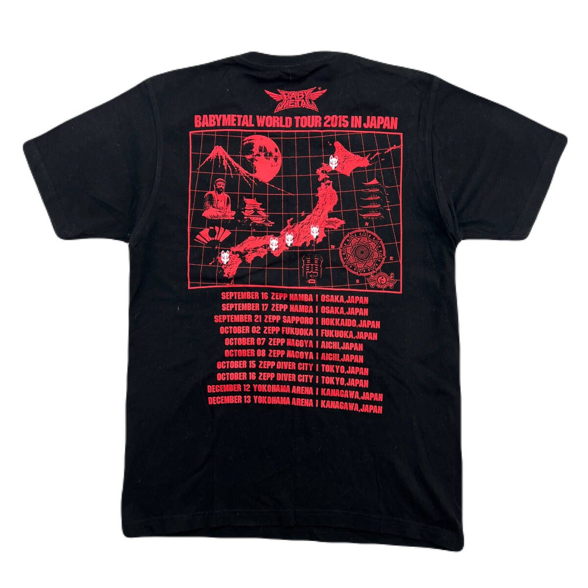 ベビーメタル 半袖 Tシャツ ブラック ジャパンツアー 2015 メンズ M