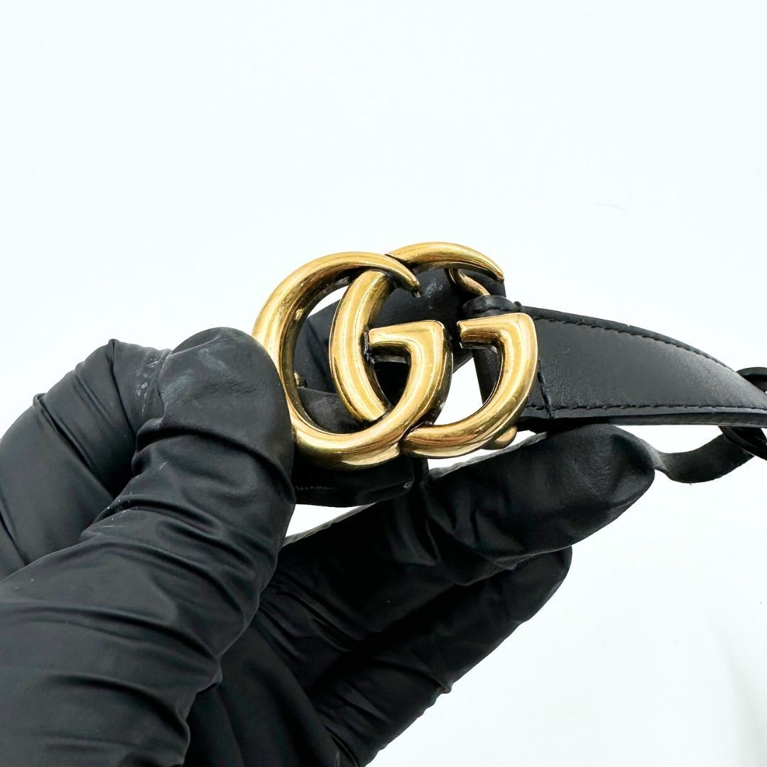 美品】Gucci GGマーモント レザー ベルト - メルカリ