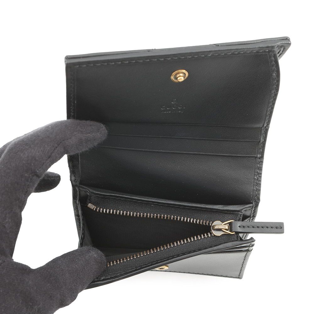 グッチ 二つ折り財布 GGマーモント ダブルG ミニウォレット 466492