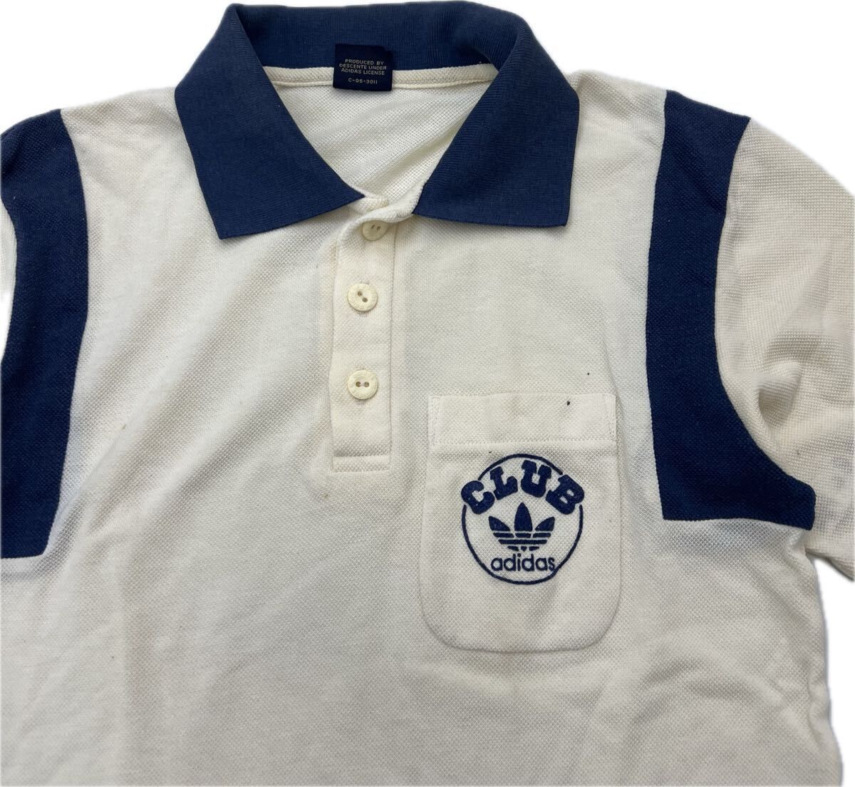 80s ☆ adidas CLUB ビンテージ レトロ デザイン ポロシャツ 半袖 