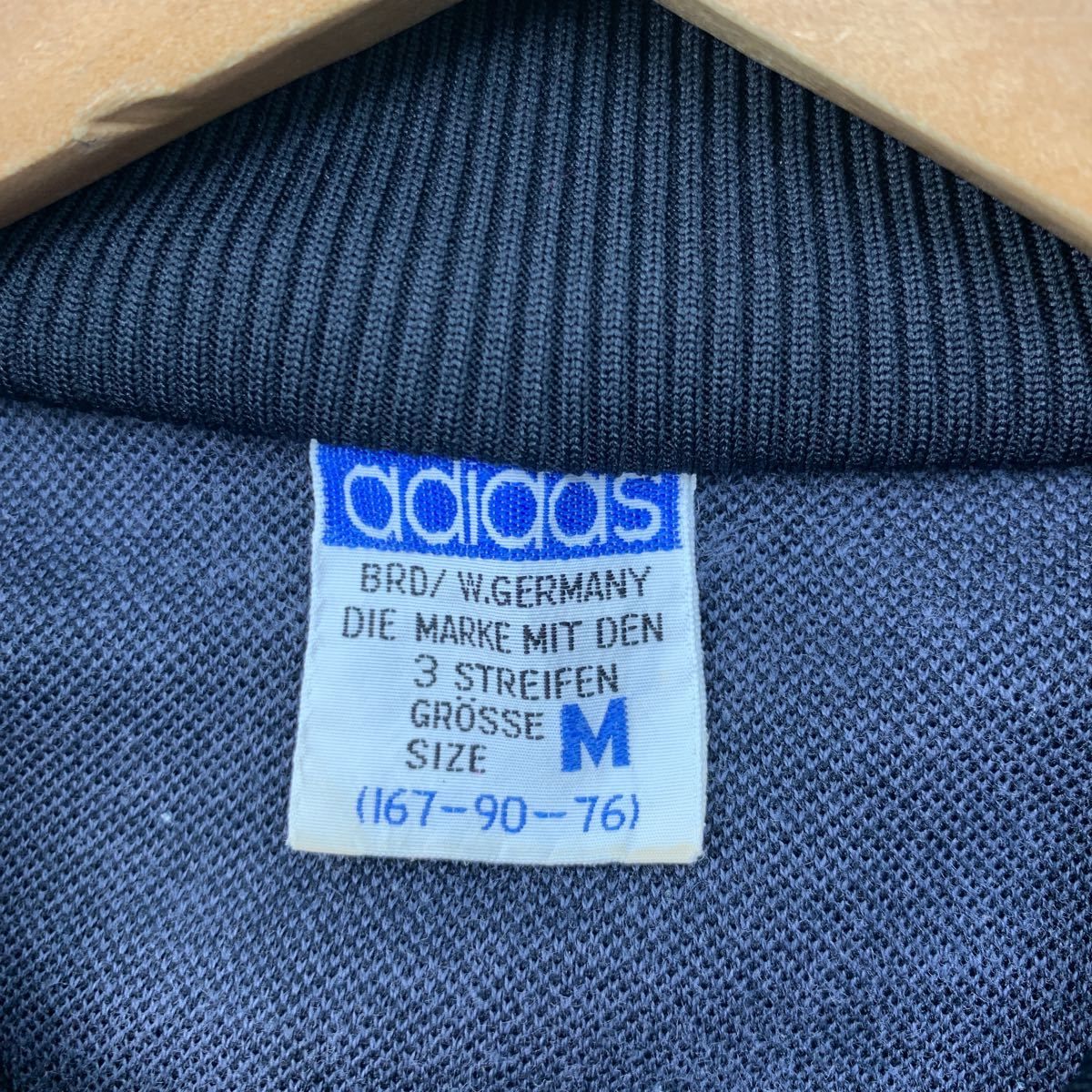 adidas アディダス 西ドイツ 希少 M ジャージ 上下 セットアップ 黒
