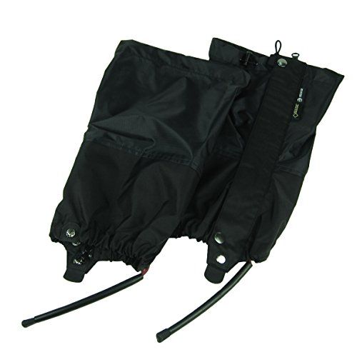 新品 イスカ(ISUKA) ゴアテックス ライトスパッツ フロントジッパー S 246401 ブラック