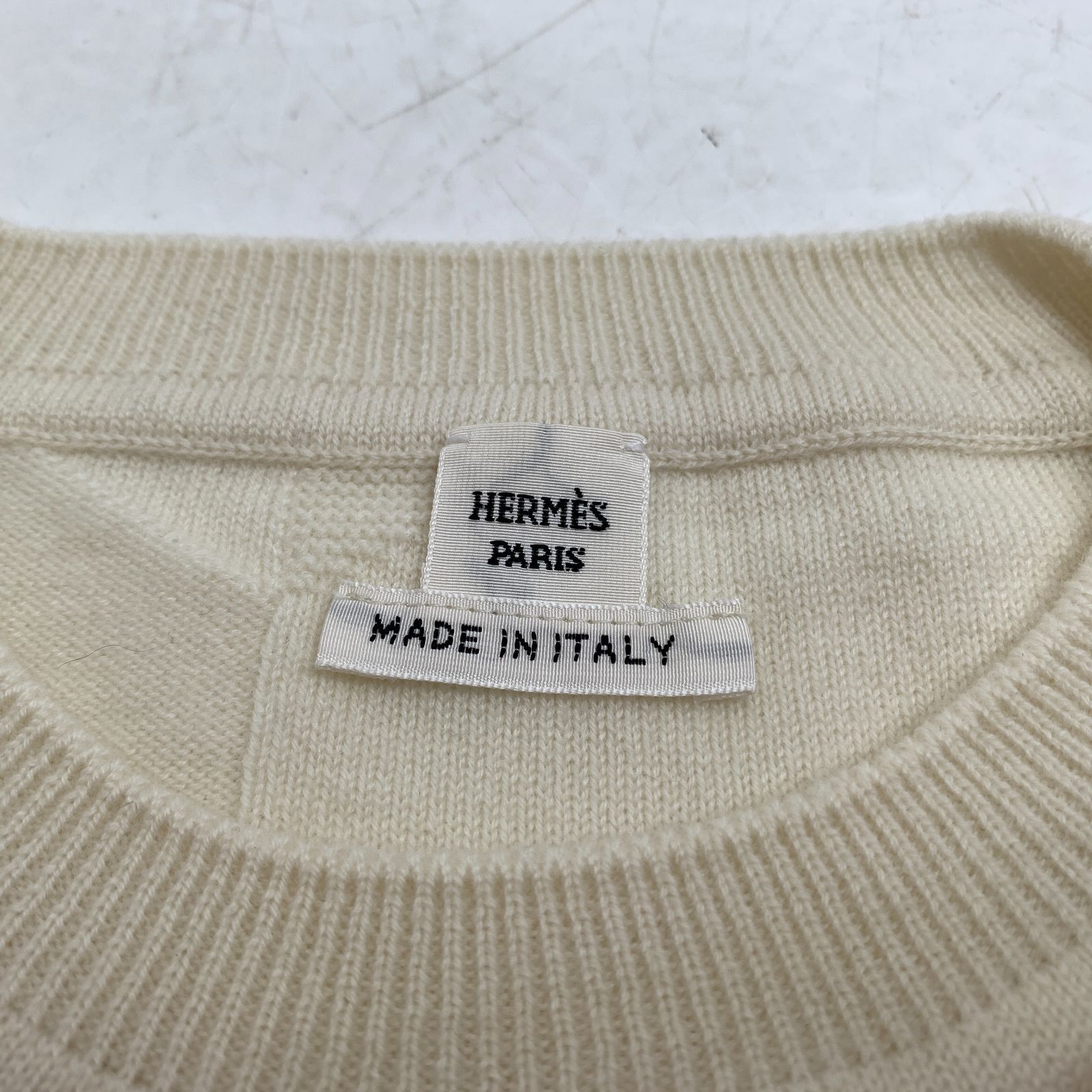 f001 L タグ付き新品未使用 HERMES エルメス 5H2656D3 ウール100％ H