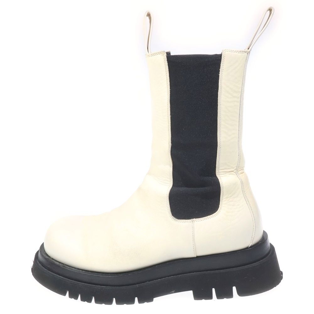 BOTTEGA VENETA (ボッテガヴェネタ) Lug Boots サイドゴア レザーラグブーツ ホワイト