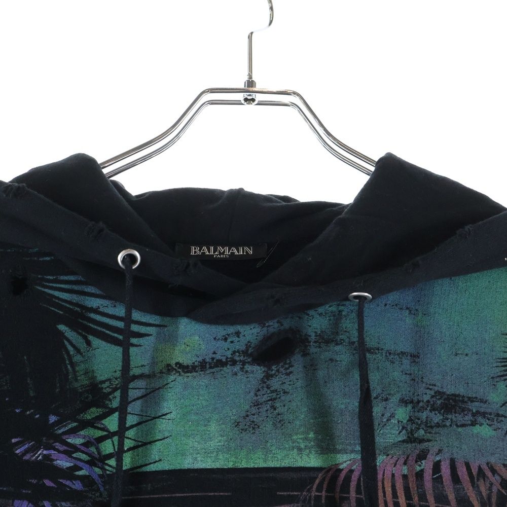 BALMAIN (バルマン) □Cuba デストロイ加工 プルオーバーパーカー