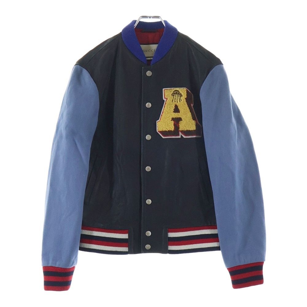 GUCCI (グッチ) Leather Stadium Jacket レザースタジアムジャケット 