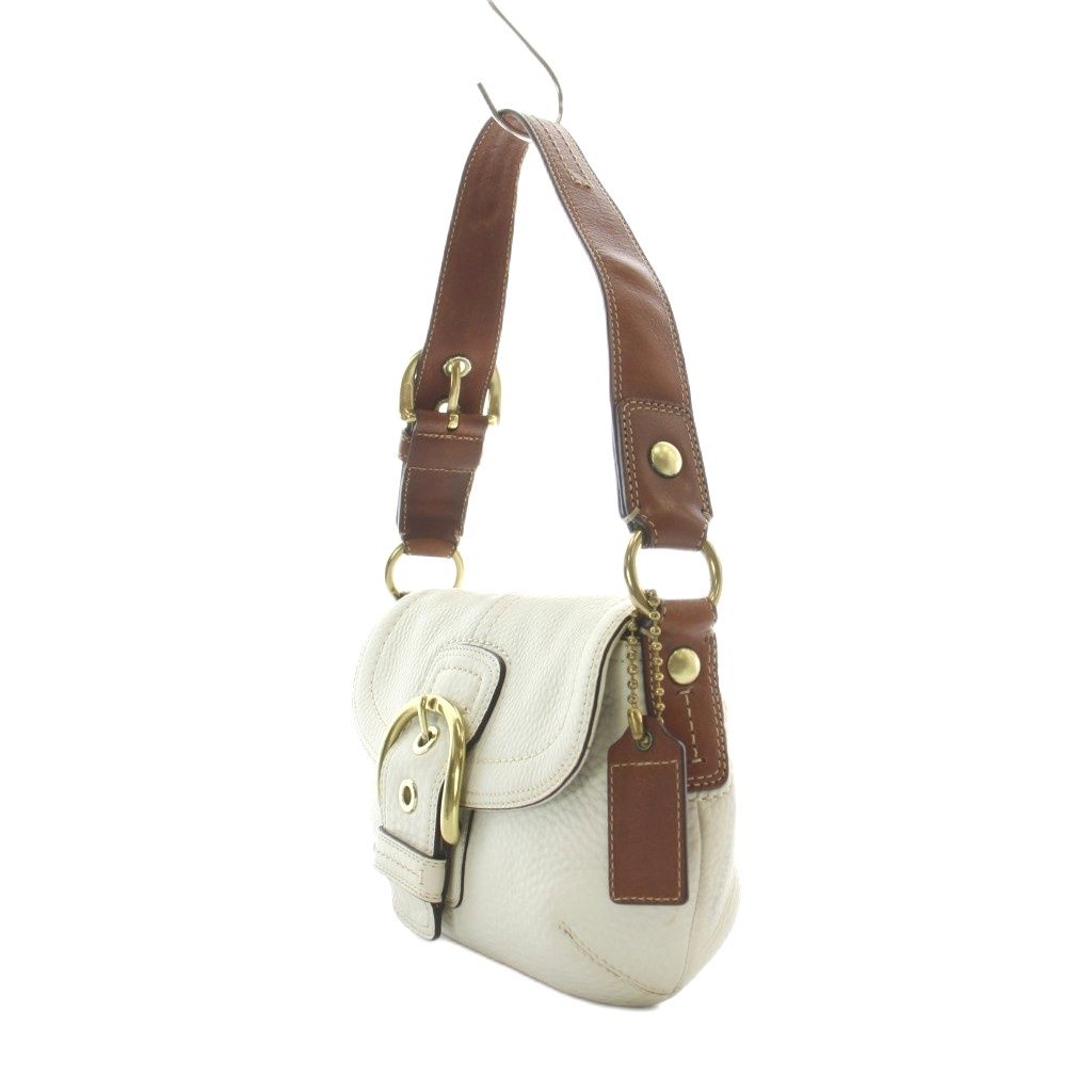 コーチ COACH ショルダーバッグ レザー 本革 白 ホワイト コーチ COACH ショルダーバッグ レザー 本革 白 ホワイト