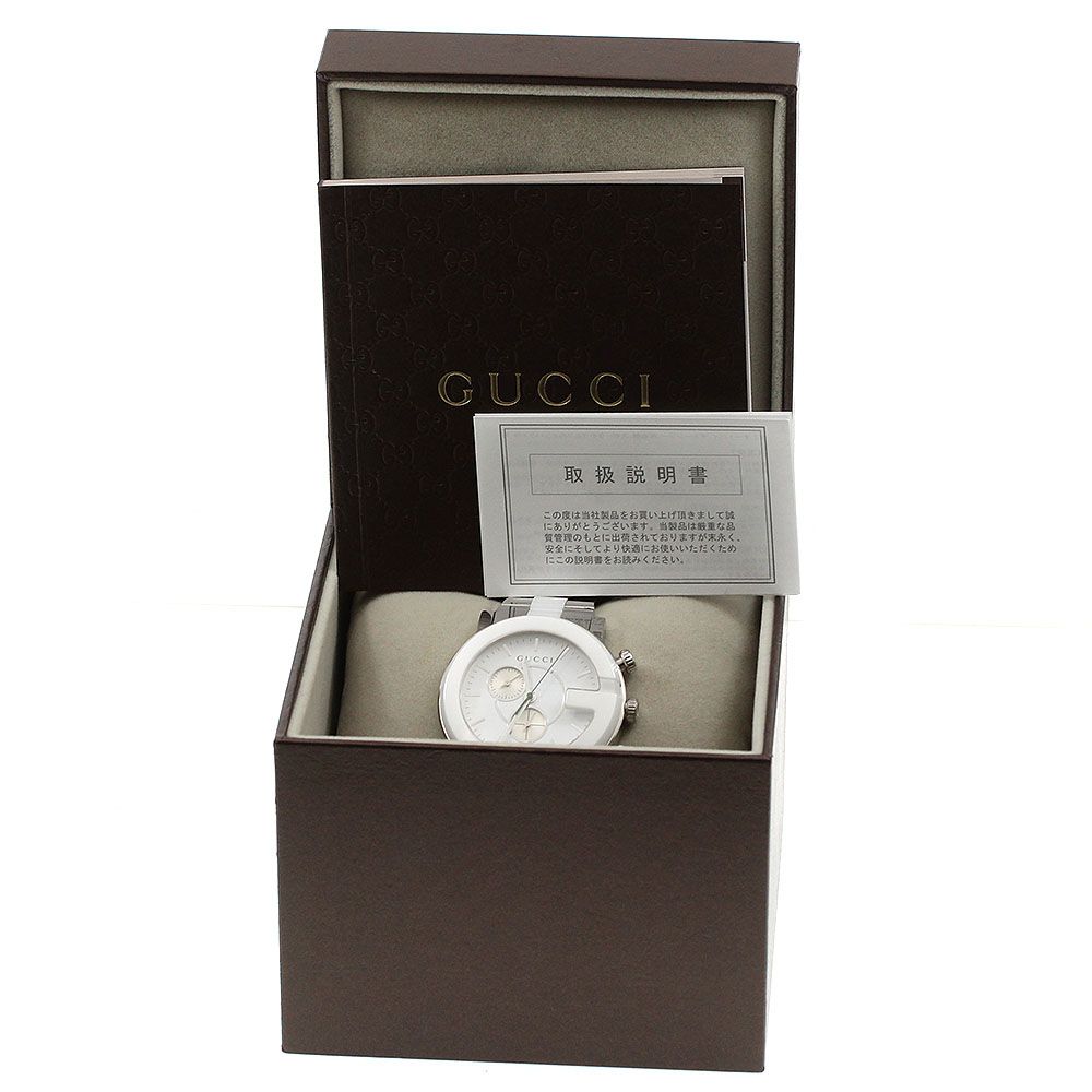 グッチ GUCCI 101M/YA101345 Gクロノ クロノグラフ クォーツ メンズ 美 