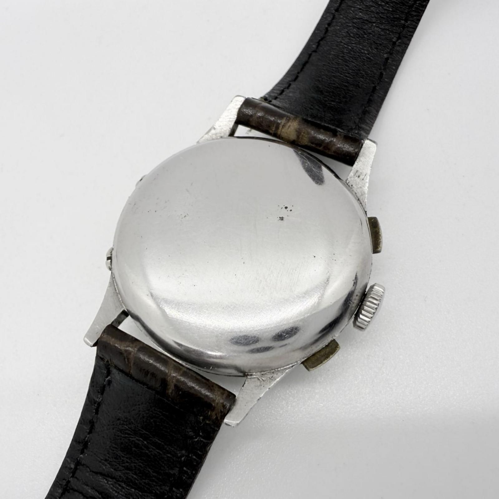 WITTNAUER ウィットナー トリプルカレンダー SS 革 希少 クロノ 