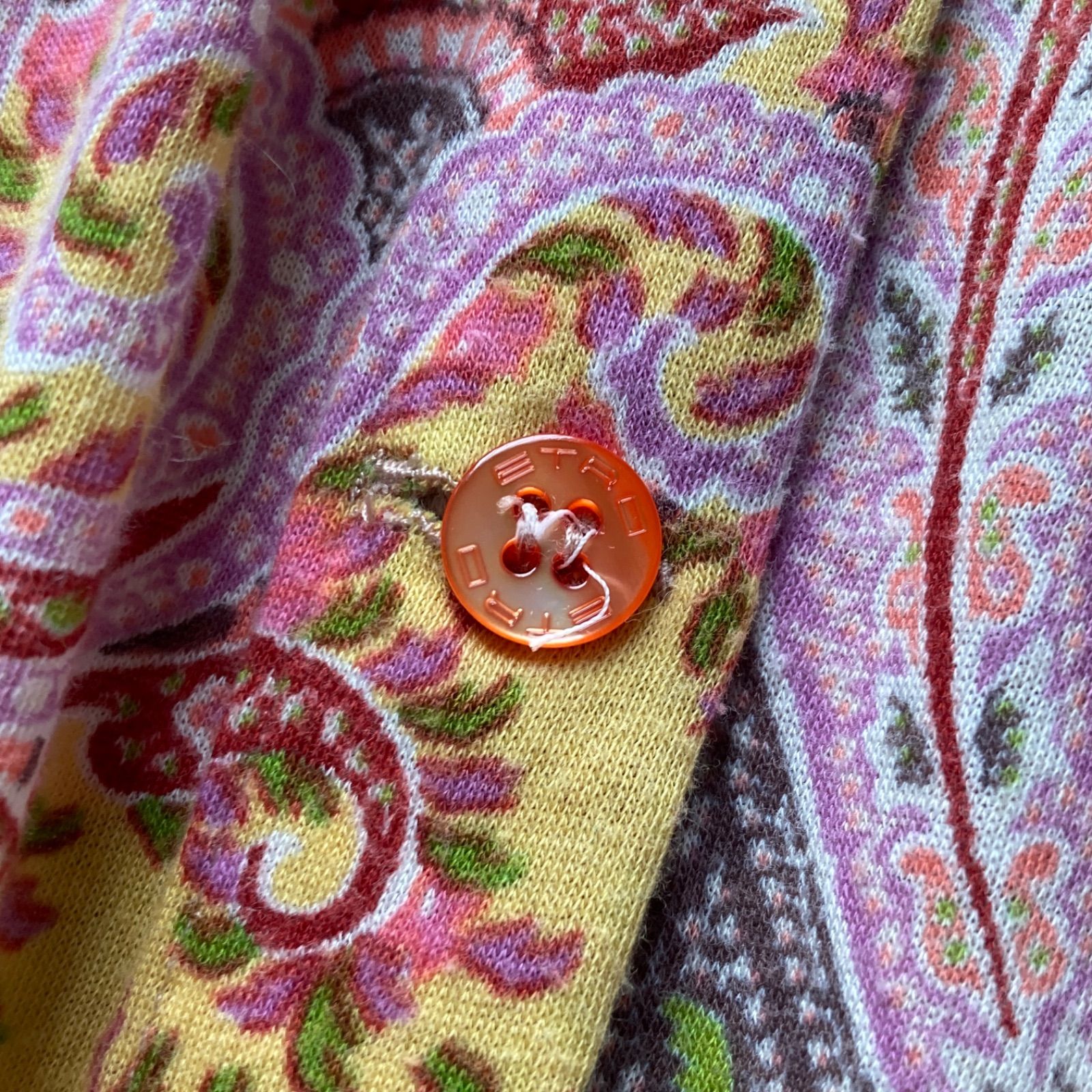 ETRO エトロ ペイズリー柄 長袖シャツ ブラウス ピンク系 46サイズ M L