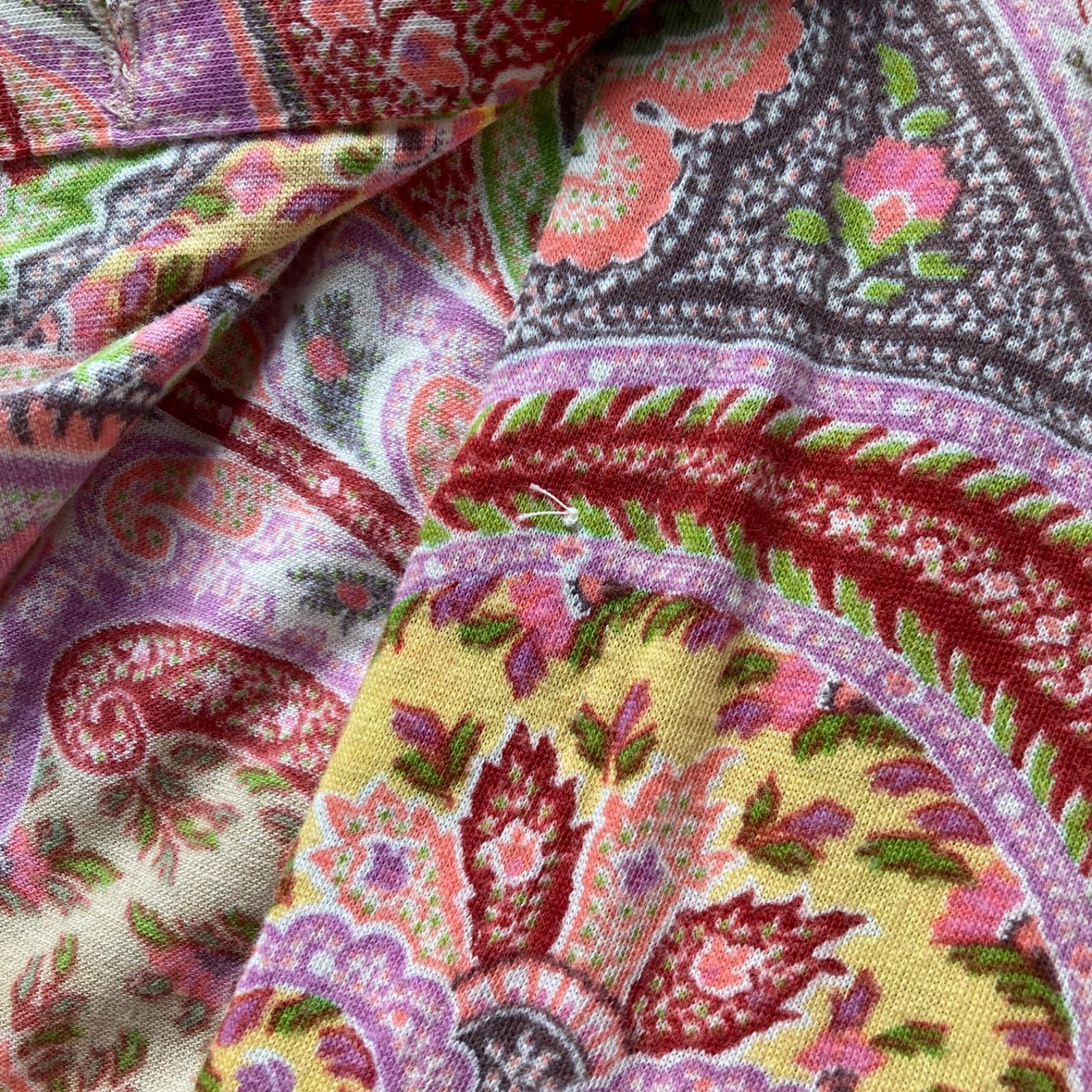 ETRO エトロ ペイズリー柄 長袖シャツ ブラウス ピンク系 46サイズ M L