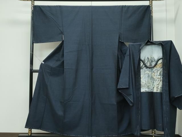 平和屋着物●極上　男性　結城紬　アンサンブル　杢　逸品　未使用　CZAA5370s6 メンズ 平和屋着物○極上 男性 結城紬 アンサンブル 杢 逸品 未使用
