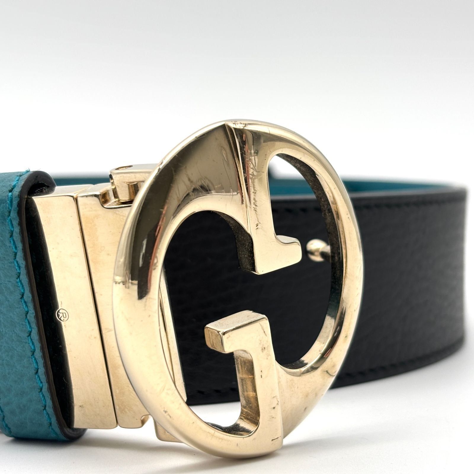 極美品】GUCCI グッチ ベルト インターロッキングG バックル レザー 本
