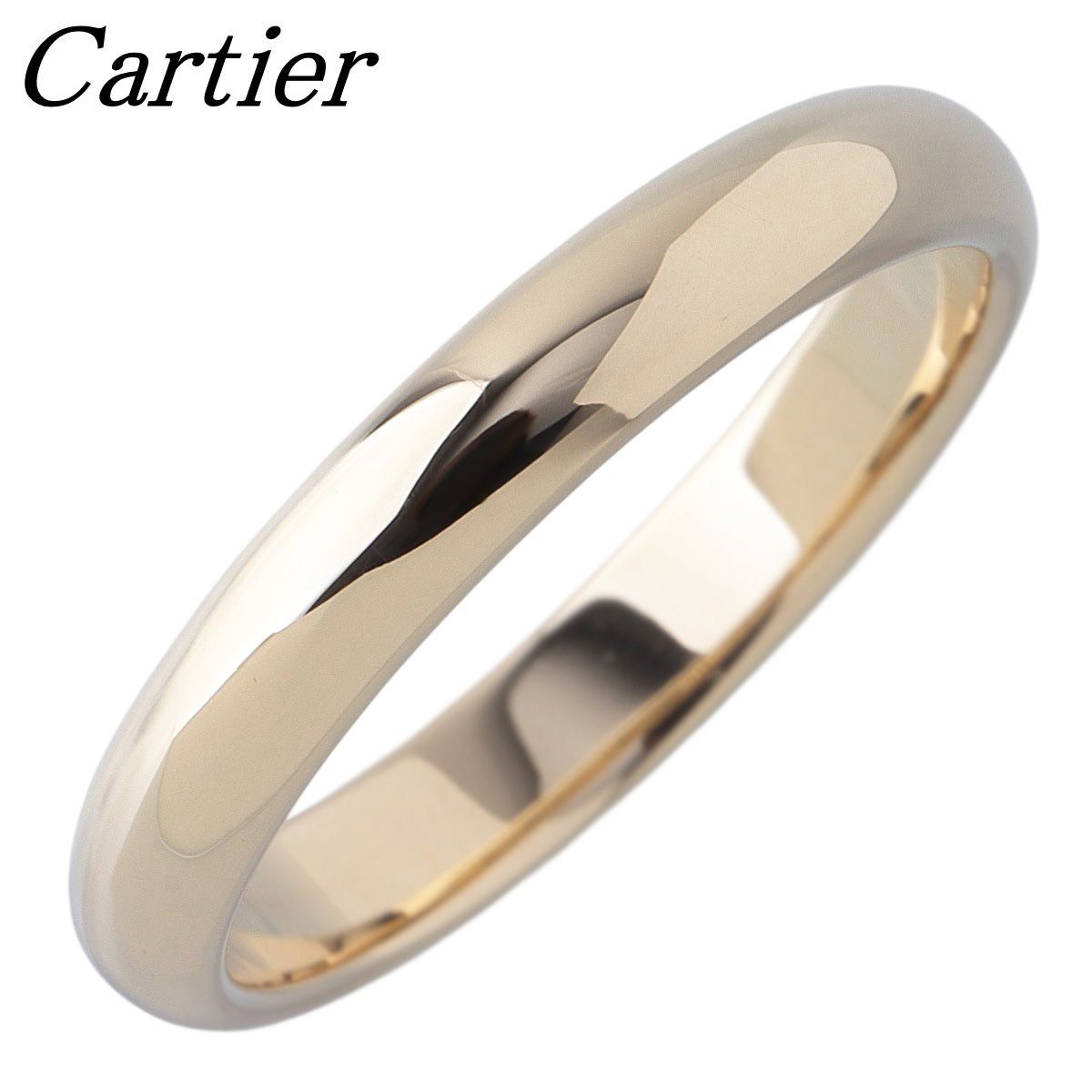 カルティエ 1895 ウェディング リング #57 幅3.5mm Au750YG 新品仕上げ 