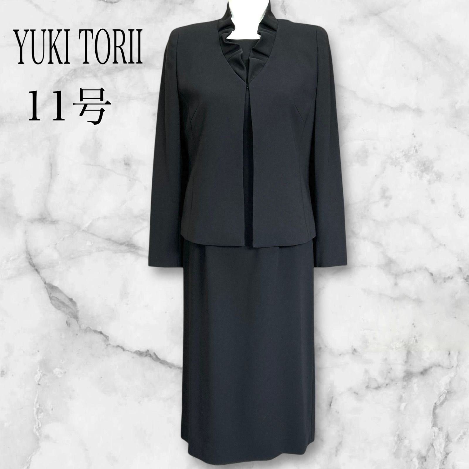 YUKI TORII ユキトリイ 11号 L ブラックフォーマルセットアップ 