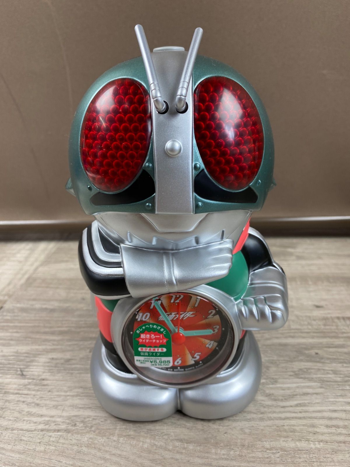 仮面ライダー おしゃべり目覚まし時計 4SE502RH05 動作確認済み 