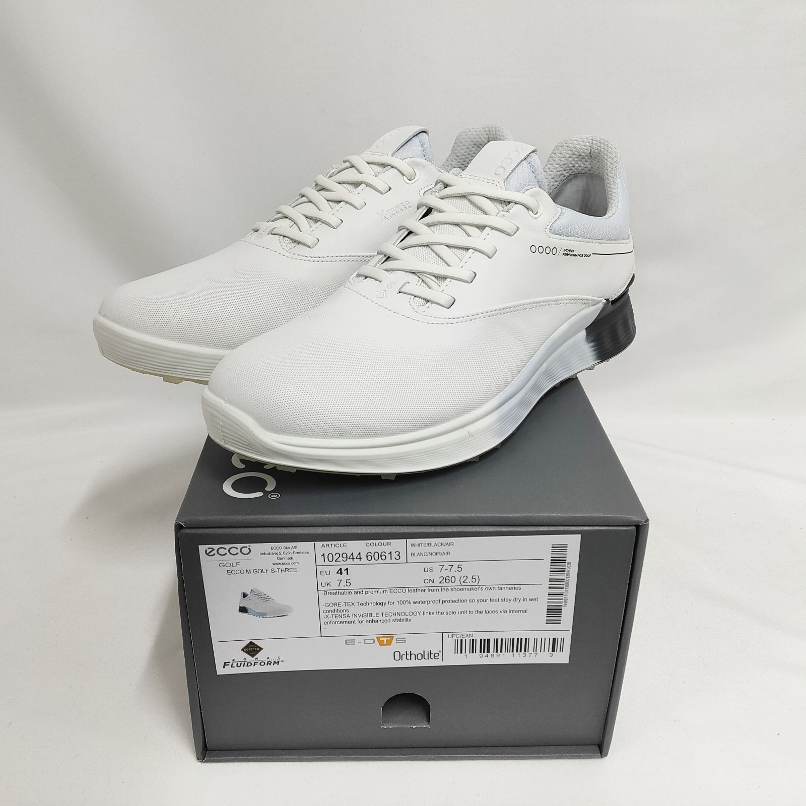 ecco エコー ゴルフシューズ 41 25.5cm 26cm GOLF ダイヤル式 スパイク