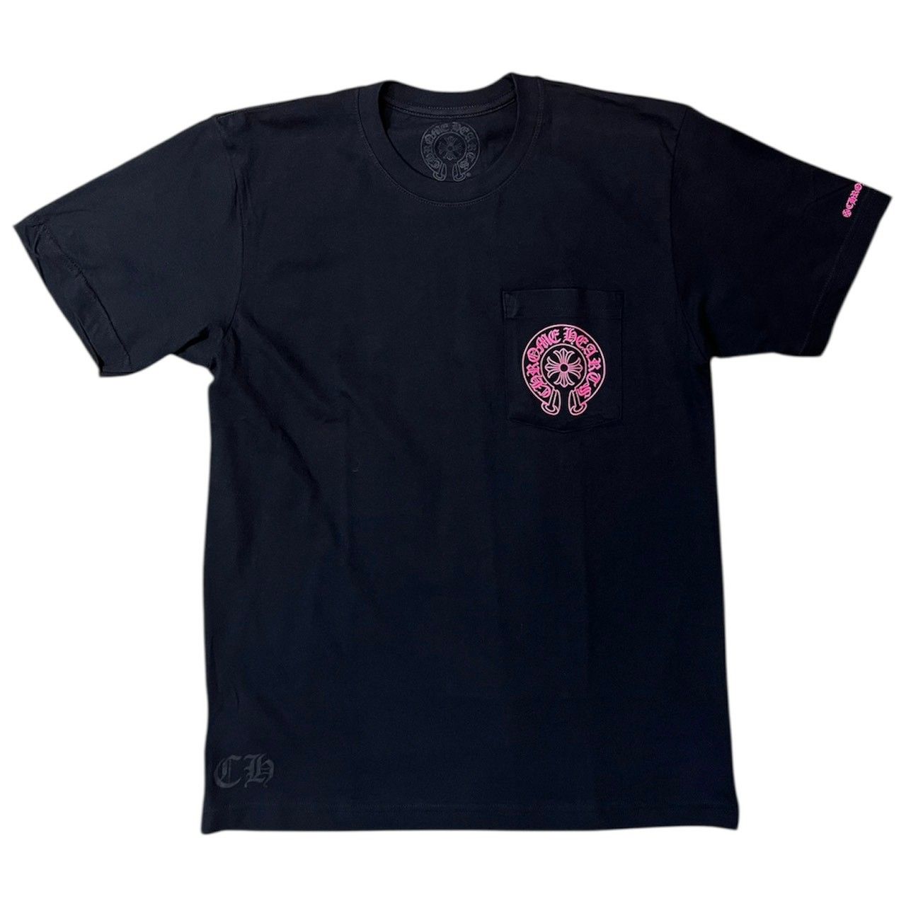 Chrome Hearts Pink Logo Horseshoe S/S Pocket Tee 