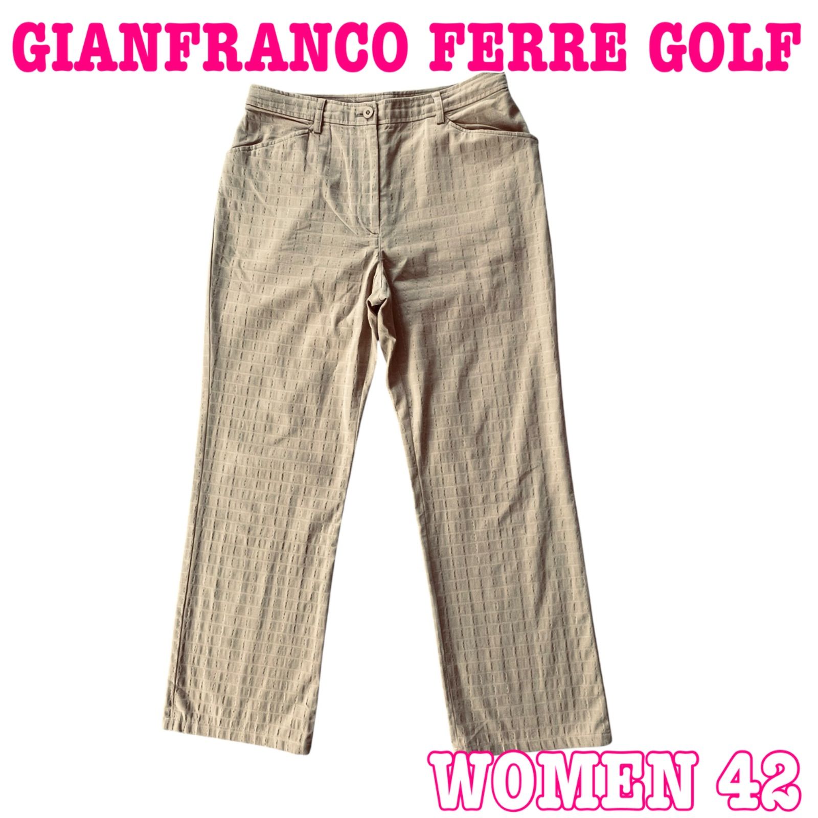 GIANFRANCOFERRE GOLF ジャンフランコフェレゴルフ ロゴ刺繍 コットン