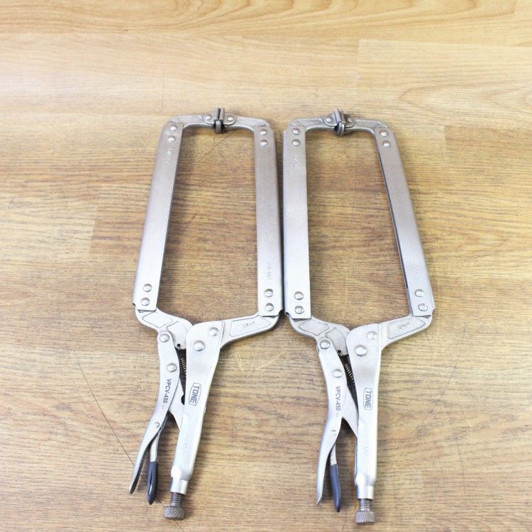 TONE/トネ VPCV-450 グリッププライヤー C型スイベル 455mm 2個セット