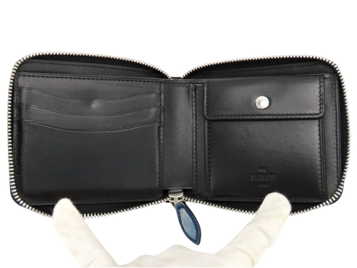 外超美品】ベルルッティ Berluti カリグラフィ イタウバ スクエア