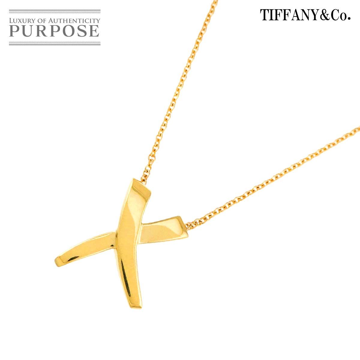 ティファニー TIFFANY&Co. パロマピカソ キス ネックレス 43cm K18 YG 