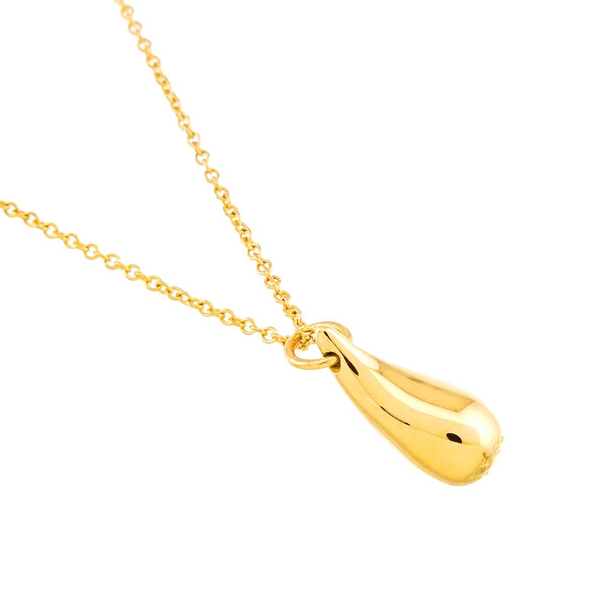 ティファニー TIFFANY&Co. ティアドロップ ネックレス 40cm K18 YG