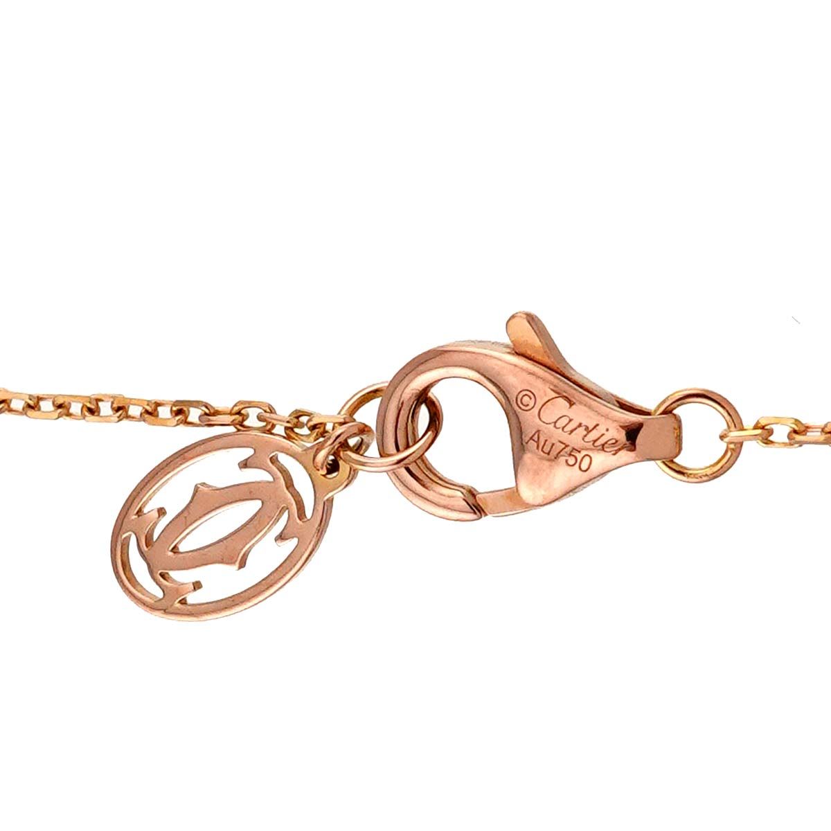 カルティエ Cartier ダムール ダイヤ ネックレス XS 41cm K18 PG