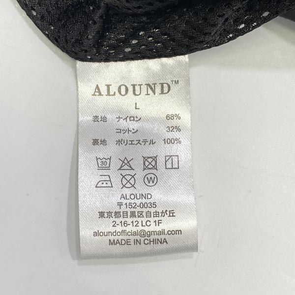 中古】ALOUND VENTILATION NYLON VEST ブラック サイズL アラウンド[24