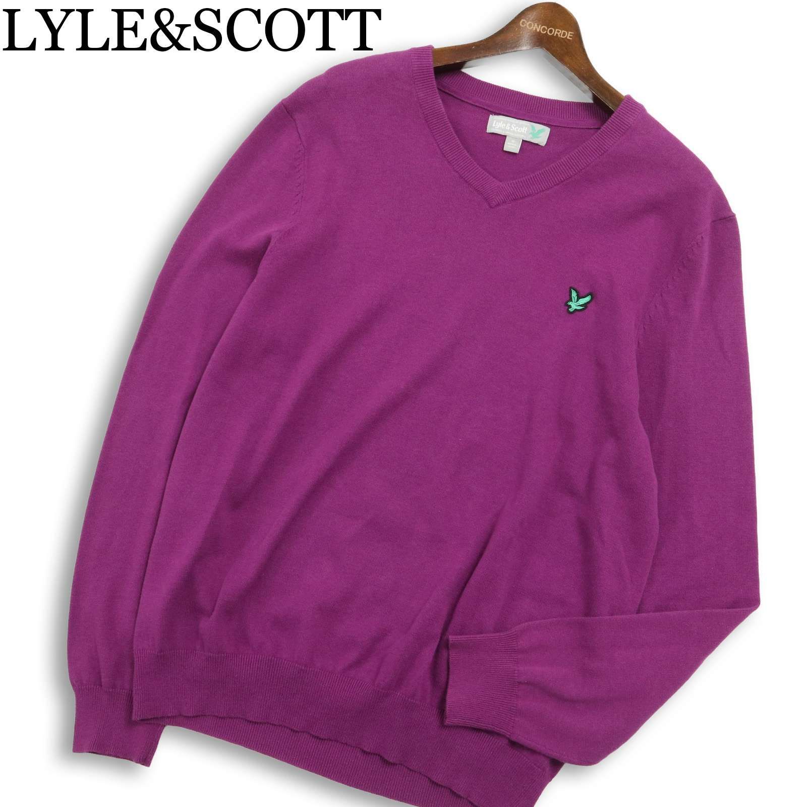 未使用品 ライル&スコット LYLE&SCOTT セーター ニット Vネック ウール 
