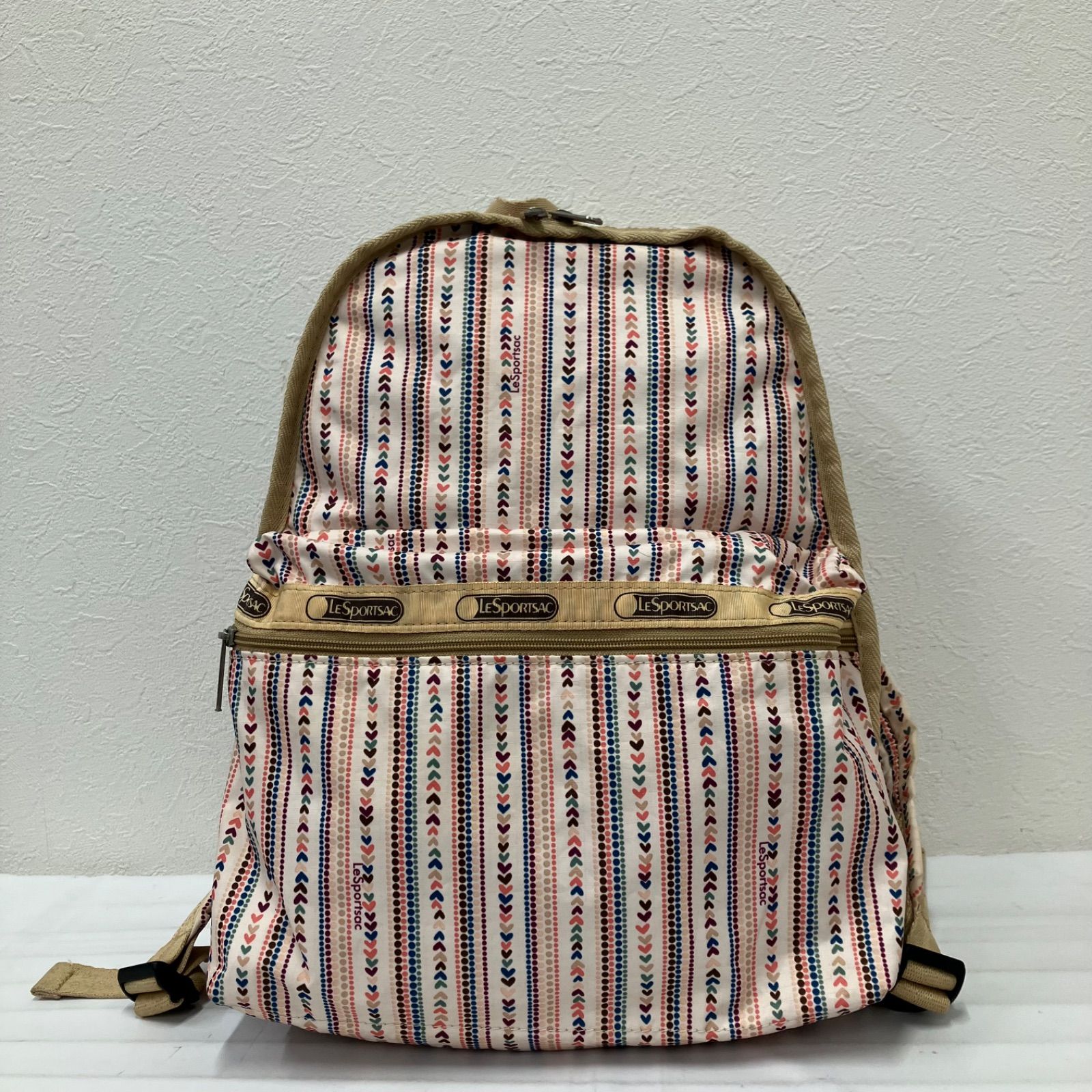 772 LeSportsac レスポートサック リュックサック リュック バックパック ベージュ ハート レディース 軽量 シンプル カジュアル - メルカリ