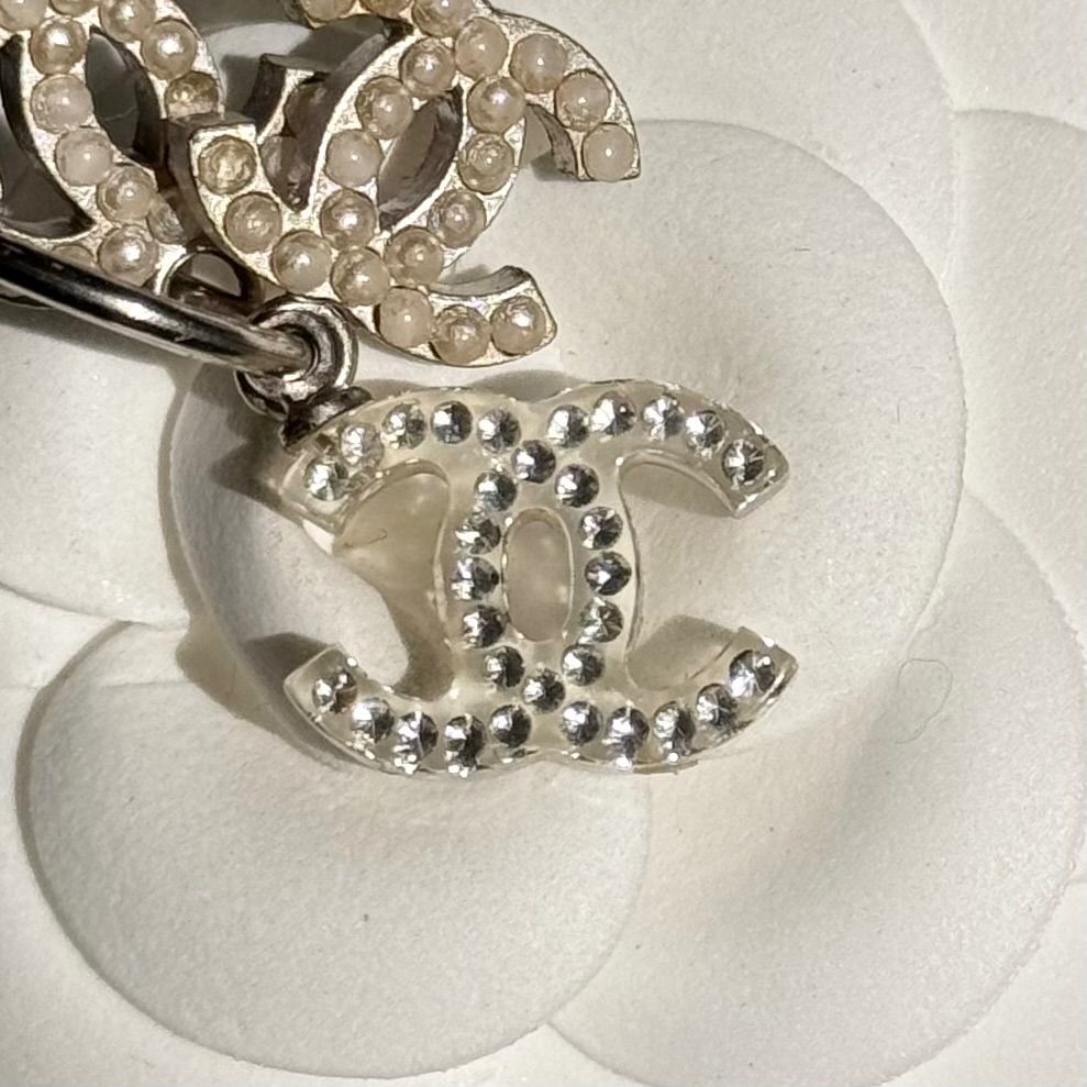 美品 CHANEL シャネル ココマーク トリプルココ ストーンパールピアス
