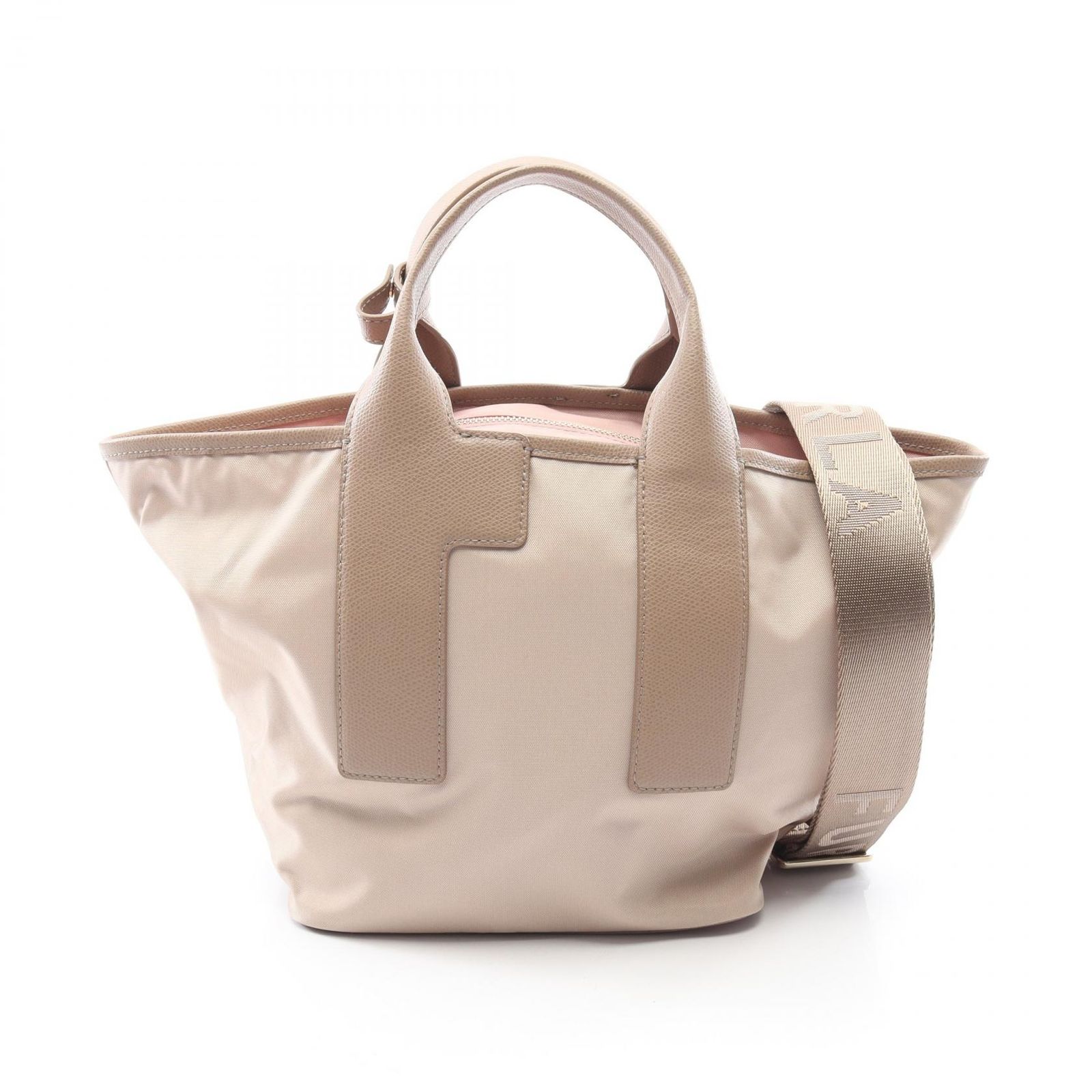 フルラ Furla ハンドバッグ PIUMA ピューマ M ベージュ ナイロン 