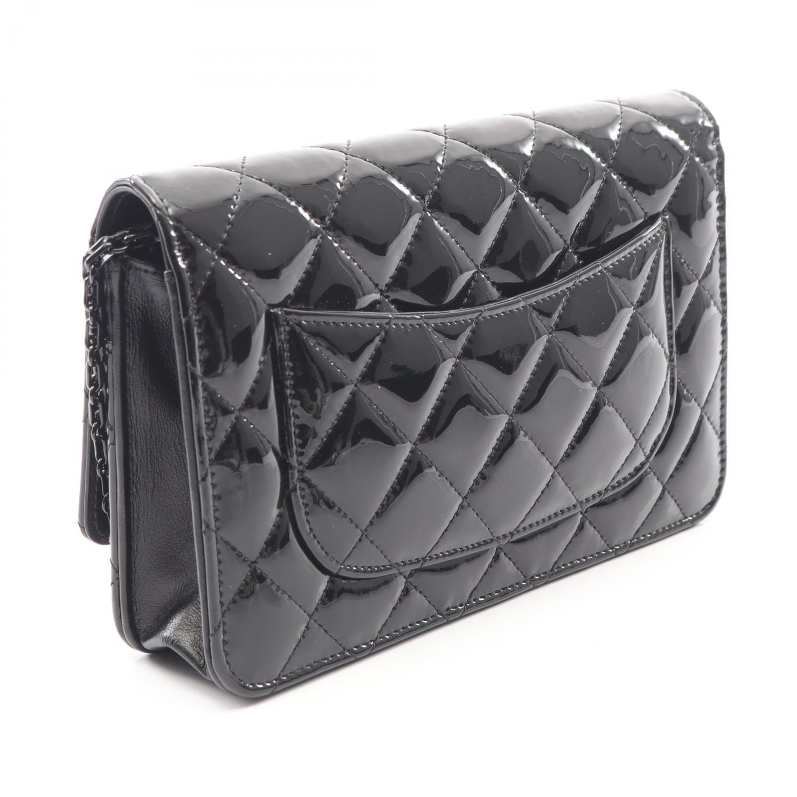 シャネル CHANEL ショルダーバッグ 2.55 マトラッセ ブラック パテント 