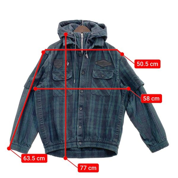 sacai サカイ ジャケット ブルゾン シャツ Gonz Multi Patch Plaid 