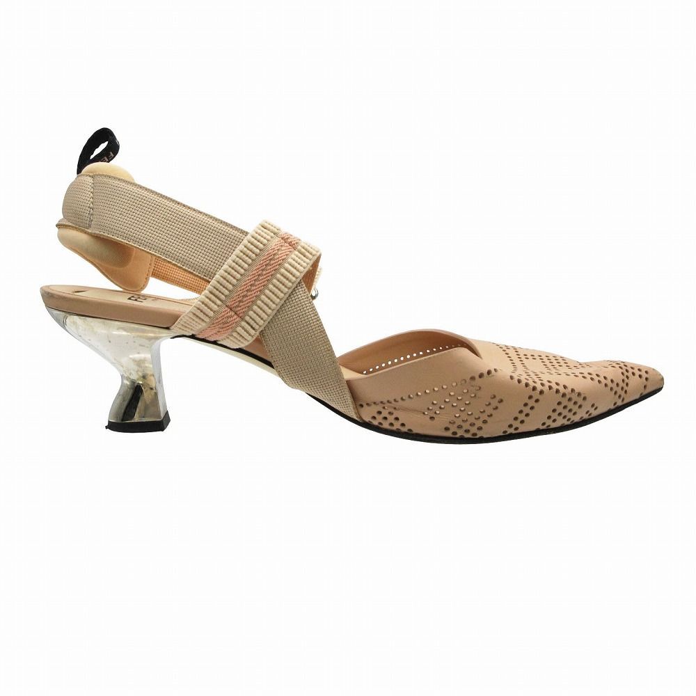FENDI フェンディ パンプス ポインテッドトゥ パンチング レザー FENDI フェンディ パンプス ポインテッドトゥ パンチング レザー