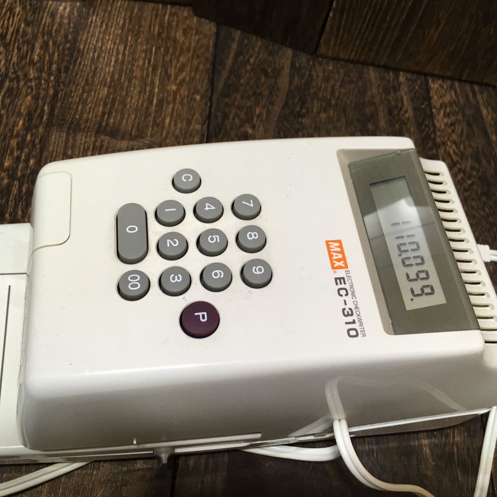 MAX マックス 電子チェックライター EC-310 // 印字 手形 小切手 事務