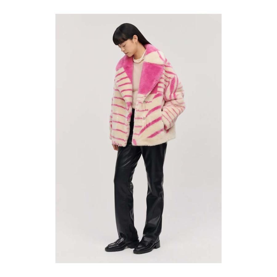 新品・正規品】 jakke RITA COAT | 個性派 ピンク ストライプ